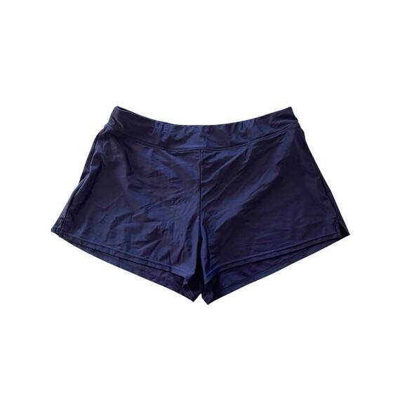 Island Escape Women’s Navy Blue Pull-On Swim Shorts Size 14 NWT $35 - Picture 1 of 5